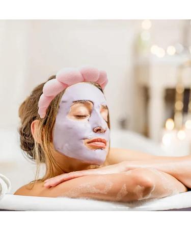 Yucca Sponge Spa Headband | Terry Cloth Bubble Makeup Headband for Women - Pink - Buy Online on GoSupps.com