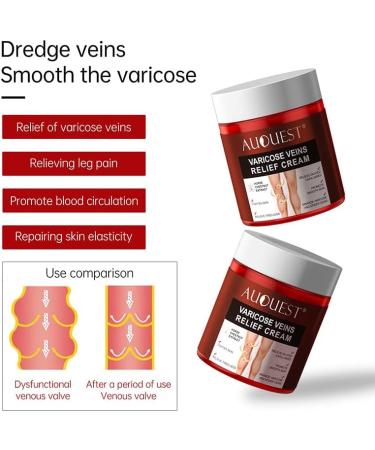 Varicose Vein Relief Cream Set - Auquest Treatment for Legs with Patches - Spider Veins Repair - Buy Online on GoSupps.com