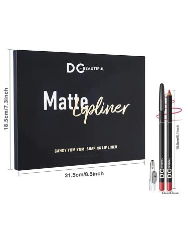 C-BEAUTIFUL 18 Colors Lip Liners Pencil Set | Waterproof Long Lasting Matte Lipliners | Premium Makeup Pencils with Sharpeners - Buy Online on GoSupps.com