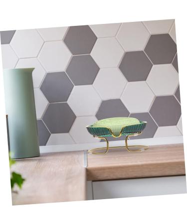 Light Luxury Soap Holder Pc Desk Toiletries Green 15X10X7CM - Buy Online on GoSupps.com