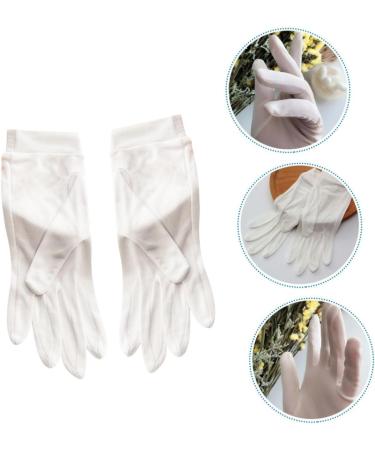 FRCOLOR 1 Pair of Care Gloves Hand Beauty Gloves Paraffin Bath Mittens Hand Accessory Lotion Moisturising Mitten Breathable Beauty Products White Mulberry Silk - Buy Online on GoSupps.com