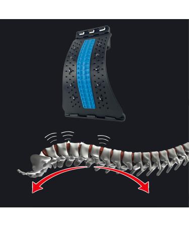 Verdant Touch Back Cracking Device - Adjustable Lumbar Back Massager Board & Spine Deck - 4 Level Blue & Black for Ultimate Back Relief - Buy Online on GoSupps.com