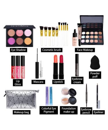 Multipurpose All-in-One Makeup Kit for Women | Eyeshadow Lipstick Blush & More - KIT007 - Buy Online on GoSupps.com