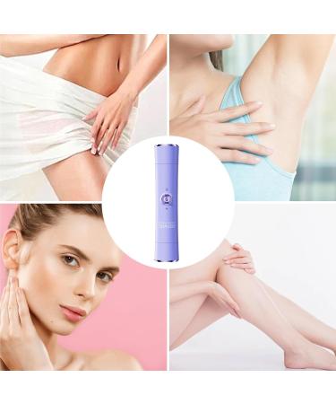Womens Electric Shaver Bikini Trimmer With Double Head Device for Hair Removal and Care of Body Legs Face Private Areas Beard and Eyebrows Purple - Buy Online on GoSupps.com
