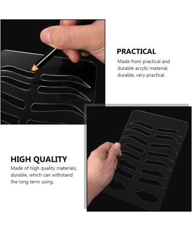 Healvian Eyebrow Stencil Plate Eyebrow Drawing Mold Makeup Practice Accessory Makeup Tool Transparent Acrylic - Buy Online on GoSupps.com