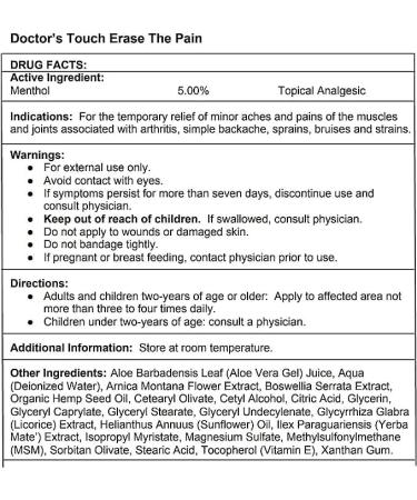 Doctor's Touch Erase The Pain Relief Roll On - Fast Acting Topical Relief for Nerves, Joints & Muscle Soreness - Buy Online on GoSupps.com
