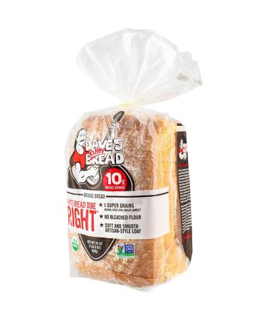 Daves Killer Bread Organic White Bread 24 oz - Premium Quality Loaf - Buy Online on GoSupps.com