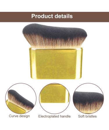PuraQuot Gold Multi-Function Makeup Brush for Loose Baking Powder Blush Self Tanning Brush Self Tanner Applicator Brush Foundation Body Makeup Brushes Self Tan Brush - Buy Online on GoSupps.com