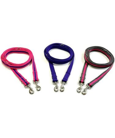 Double Ended Dog Training Lead Police Style Adjustable Leash 5ft (1.5 Metres) Multi-Functional In Air Webbing (Black 25mm Air Webbing) 25mm Air Webbing Black - Buy Online on GoSupps.com