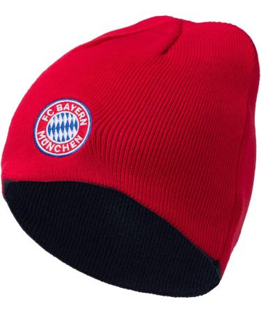 FC Bayern Wende-Beanie Kids Logo Stylish Reversible Beanie for Young Fans | International Shipping - Buy Online on GoSupps.com