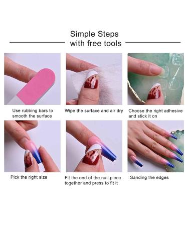 Yheakne Extra Long Coffin Ballerina Art Nails - 24 Shiny Green Acrylic Clip-On Nails for Women & Girls | French Press-On Nail Set - Buy Online on GoSupps.com