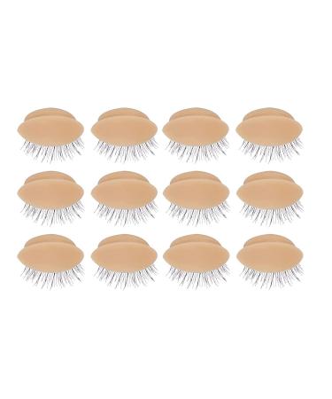 rumoe Replacement Eyelids for Eyelash Mannequin Removable Eyelid with Eyelashes Extension Training Lash Mannequin