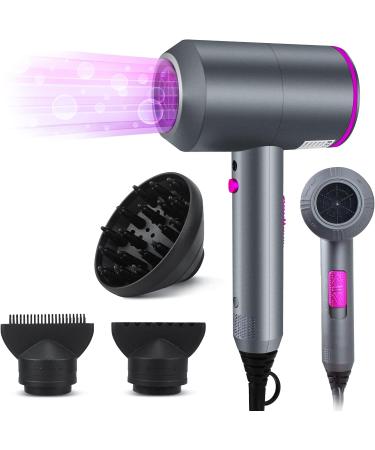 Professional Hair Dryer 2000W Fast Drying Ionic Hairdryer with Diffuser Hairdryer with 2 Speeds 3 Heating and Cool Button for Women Man Home Travel Salon Hair Styling