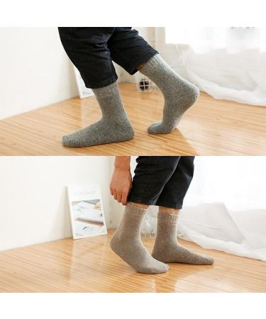 Vreplrse Winter Socks for Women | Monochrome Thermal Foot Warmers | Breathable Mid-Tube Leisure Socks in Medium Gray - Buy Online on GoSupps.com