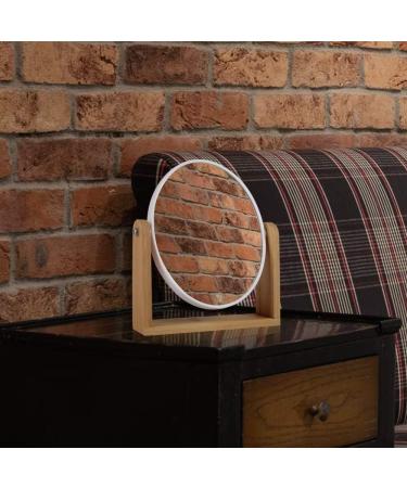 LOTIKO Double Sided Makeup Mirror with Bamboo Stand - 1X/3X Magnification, 360 Swivel, Oval Vanity Mirror for Beauty Gifts - Buy Online on GoSupps.com