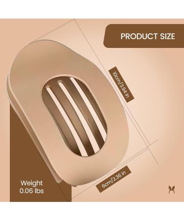 Nizerrd 4PCS set Flat Hair Clips Matte Finish Hair Clips Flat Claw Clip for Thick Thin Hair Strong Hold Hair Accessories for Women - Buy Online on GoSupps.com