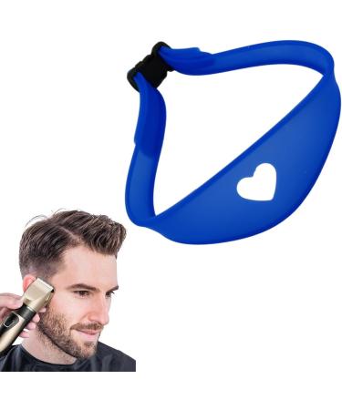 Paodduk Adjustable Neck Hair Guide Hairline Trimming and Shaping Tool | Adjustable Curved Silicone Haircut Bands for Hair Salons and Home Blue - Buy Online on GoSupps.com