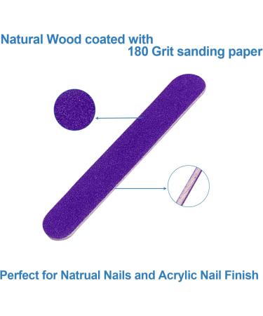 100 Pcs Mini Nail Files - Double Sided Emery Board for Natural Nails - Disposable Colorful Manicure Tool Set for Home & Salon Use - Travel Size, Purple - Buy Online on GoSupps.com