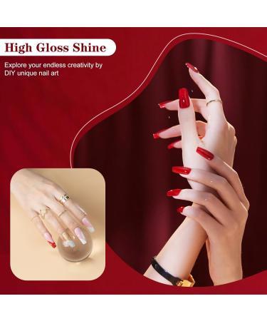 LKE Gel Nail Polish Set - 6 Colors for All Seasons | White Black Red Pink Gold & Silver Glitter | Soak Off UV/LED Nail Kit for Home & Salon Manicure - Buy Online on GoSupps.com