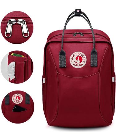 Kalidi Baby Diaper Backpack - Multifunctional Mama Bag with Stroller Hook | Big Capacity Travel Baby Bag in Burgundy - Buy Online on GoSupps.com