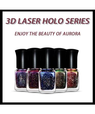 Glitter Nail Polish Holographic Nail Varnish Diamond Glitter Quick Dry Nail Polish No UV Lamp Curing Long Lasting Chip Resistant Non-Toxic Quick Drying Salon Manicure At Home Manicure (LS-15) - Buy Online on GoSupps.com