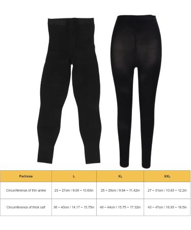 Shop XL Compression Stockings - Elastic Open Toe Pantyhose for Varicose Veins Care - Seamless Leg Support (Black) - Buy Online on GoSupps.com