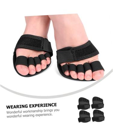 FRCOLOR Five Finger Half Socks for Women | Cotton Seamless Forefoot Pads for High Heels | Dressy Toe Covers | Comfortable Eversion Sbr - Black - Buy Online on GoSupps.com