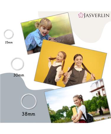JASVERLIN Clear Hair Elastics Bands - 2000pcs Assorted Sizes Rubber Hair Ties for Toddlers, Girls, and Women - Buy Online on GoSupps.com