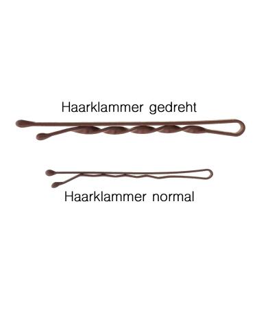 HAARallerliebst Ultra Hold Hair Clips - 24 Brown Twisted Clips (5 cm) with Pink Storage Box | International Shipping - Buy Online on GoSupps.com
