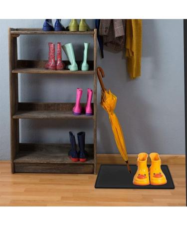 Umtiti Waterproof Non-Slip Silicone Dog Bowl Pad - 48x30cm Black Dishwasher Safe Perfect for Dogs & Cats - Buy Online on GoSupps.com