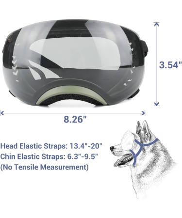 NAMSAN Dog Goggles Medium-Large Breed | UV Dog Sunglasses | Magnetic Clear Black Lens | Windproof Pet Glasses - Buy Online on GoSupps.com