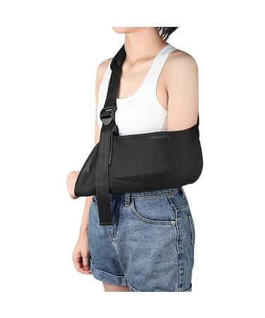DZOZO Arm Sling - Adjustable Universal Shoulder Immobilizer with Breathable Support Brace - Black - Buy Online on GoSupps.com