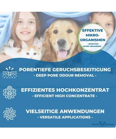 Pandacleaner Organic Urine Odor Remover - 1000ml Concentrate for Cat & Dog Urine - Effective Microorganism Cleaner - Buy Online on GoSupps.com