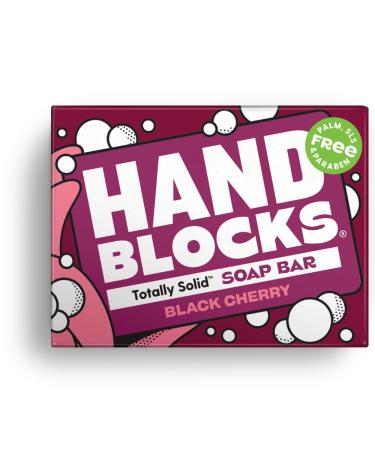 Hand Blocks: Black Cherry - Cold Processed Natural Soap Bars - Plastic Palm SLS SLES & Paraben Free