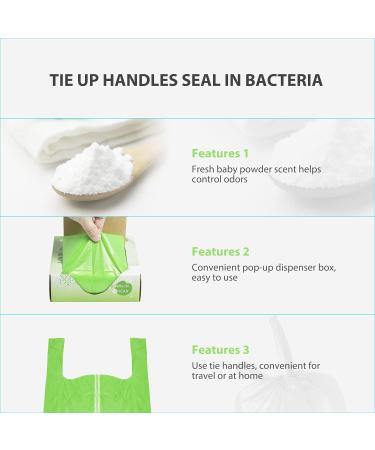 Eco-Friendly Baby Disposable Diaper Bags - Compostable & Biodegradable with Easy-Tie Handles (400 Pieces) | Perfect for Organic Waste Disposal - Buy Online on GoSupps.com