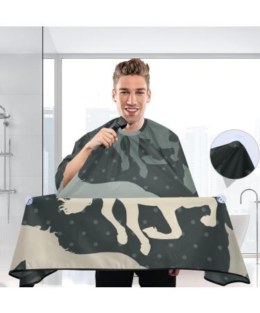 Bolaz Waterproof Barber Cape - Unisex Cheetah Haircut Bib for Men Stylish Horse Wave Design Ideal for Hair Cutting - Buy Online on GoSupps.com