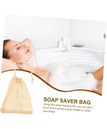 NULYLU 6pcs Soap Bag Exfoliating Soap Pocket Soap Mesh Pouch Soap Holder Bag Bar Soap Holder Ramie Beige - Buy Online on GoSupps.com