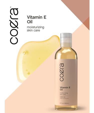 Vitamin E Oil 5000 IU - 4 fl oz | Nourishing Moisturizer for Face Hands & Body | Paraben-Free SLS-Free Fragrance-Free - Buy Online on GoSupps.com