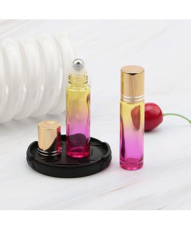 Rowiz 10pcs Essential Oils Roll on Bottles 10ml Refillable Empty Glass Rollerball Bottles with Golden Cap Perfect for Homemade Perfume Fragrance Aromatherapy Oils Yellow Rose Gradient - Buy Online on GoSupps.com