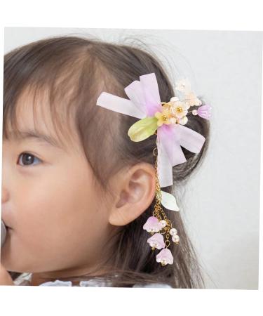 Beaupretty 2 Pairs tassel flower hair clip purple flower hair clip purple hair clips baby clips for hair purple ribbon baby hair bows clips purple hair accessories Costume flower hairpin Miss - Buy Online on GoSupps.com