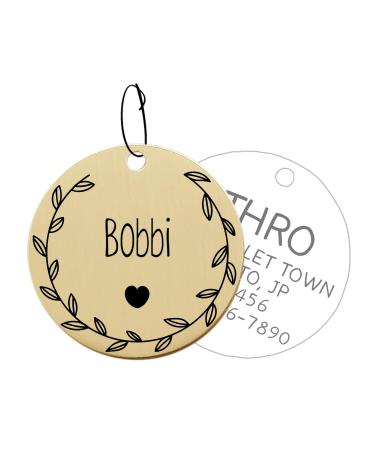Corolla Elegance style - 316 stainless steel dog CAT ID Tags double -sided engraved with a safe edge polishing - perfectly complements the grace appearance of your cat flower crown