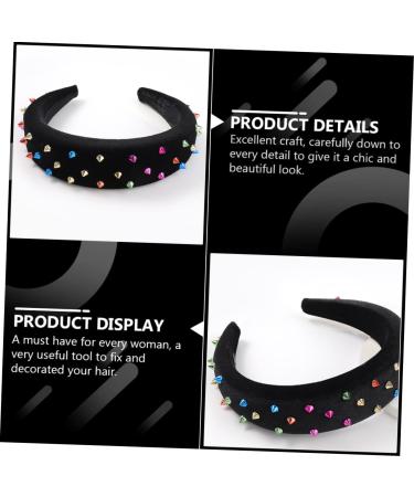 MAGICLULU Headband Wide Hairband Wide Sponge Hair Band Rivet Sponge Hairband Wide Sponge Hairband Wide Hair Band - Buy Online on GoSupps.com