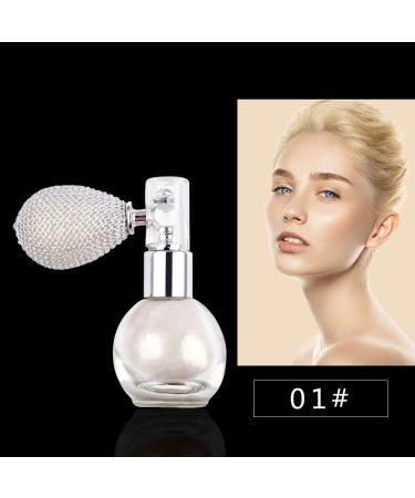 GL-Turelifes Highlighter Loose Powder Spray Glitter Powder Spray Shimmer Sparkle Powder Makeup Spray for Hair Face Body Cosmetic (#1 Pearl White) - Buy Online on GoSupps.com