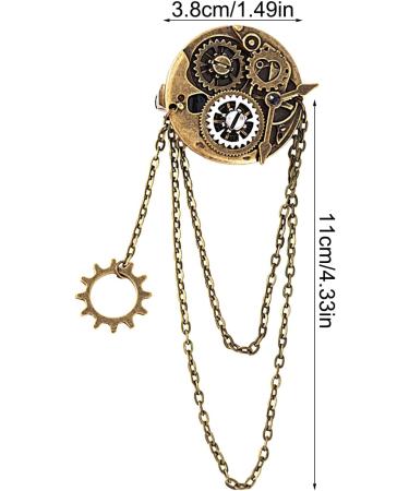 Vintage Hair Clips - Punk Gear Resin Brooch - Chic Lightweight Hair Barrette Hair Accessories for Long & Short Hair - Buy Online on GoSupps.com