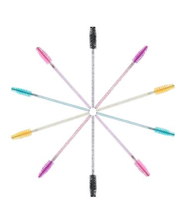 100PCS Multi-Colored Crystal Eyelash Mascara Brushes - Makeup Applicator Wands - Buy Online on GoSupps.com