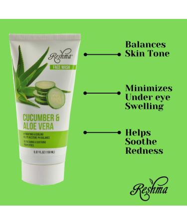Reshma Beauty Cucumber & Aloe Vera Face Wash - 5.07 fl oz - Buy Online on GoSupps.com