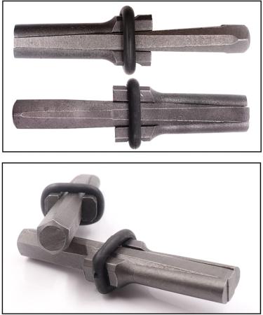 Telituny Granite Gap Wedges - 10 Piece 16mm Plug Wedge & Lowerer Stone Splitter Set for Sculptors & Stonemasons - Ideal for Granite & Concrete - Buy Online on GoSupps.com