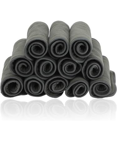 Happy Cherry Baby Diapers - Washable Reusable Bamboo Fabric Cloth Diaper Inserts Set of 12 - Soft Eco-Friendly Black - Buy Online on GoSupps.com