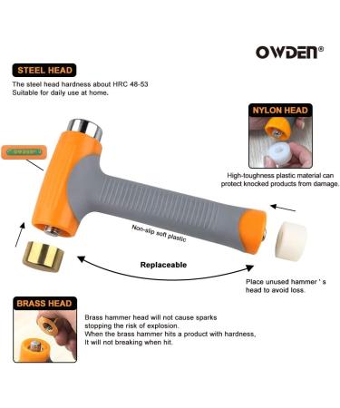 OWDEN Jewelry Metal Stamps Hammer Set for Family Craft Working - Brass, Steel & Nylon Hammers for Jewelry Stamping & Leather Tooling - Buy Online on GoSupps.com