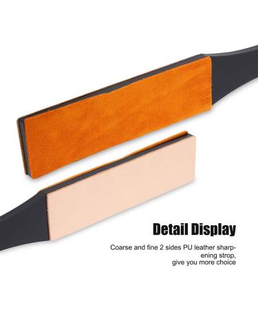 PU Leather Razor Pouch - Double Size with Acrylic Handle for Razors & Knives | Perfect for Polishing Gold & Silver - Buy Online on GoSupps.com